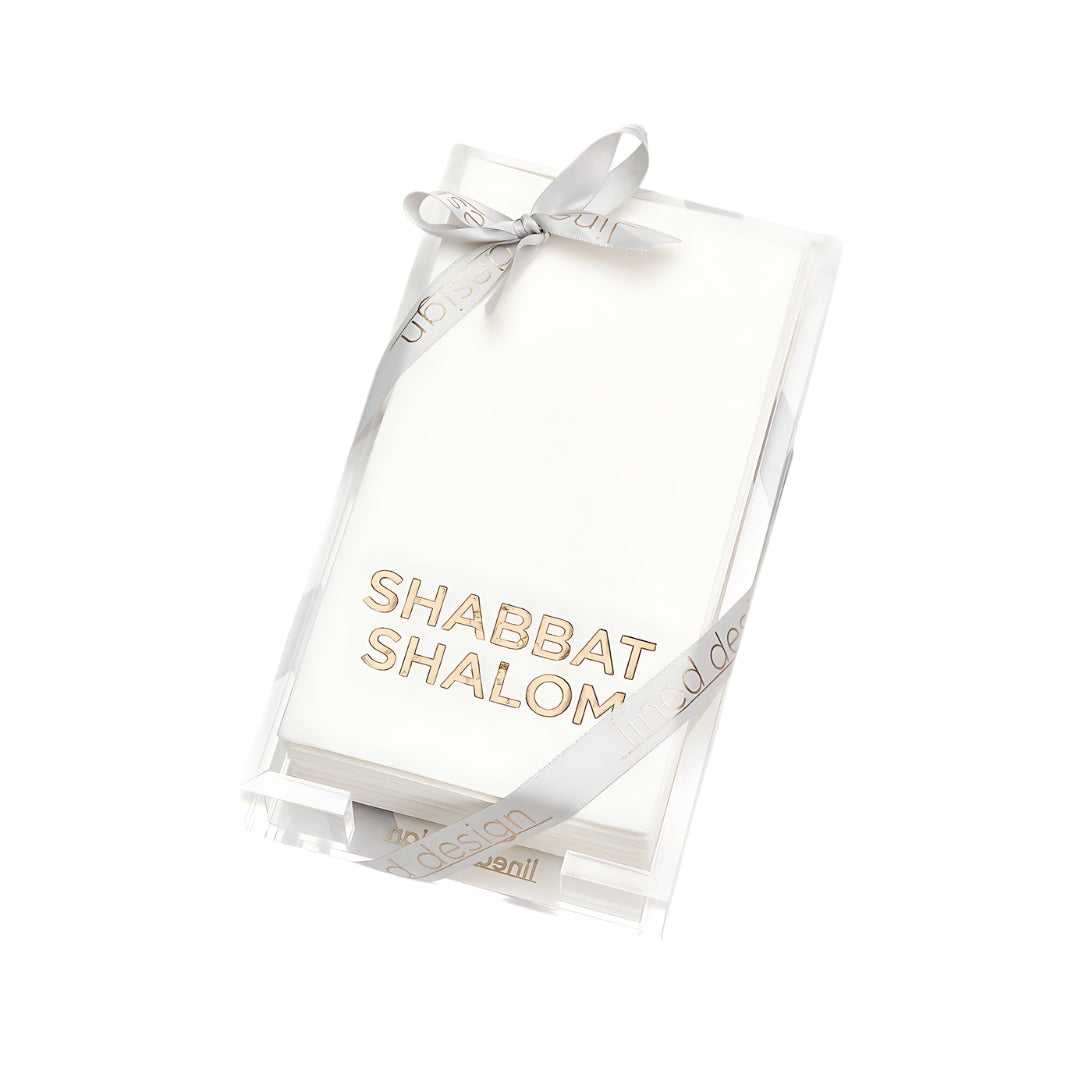 Shabbat Shalom Guest Towel Hostess Set