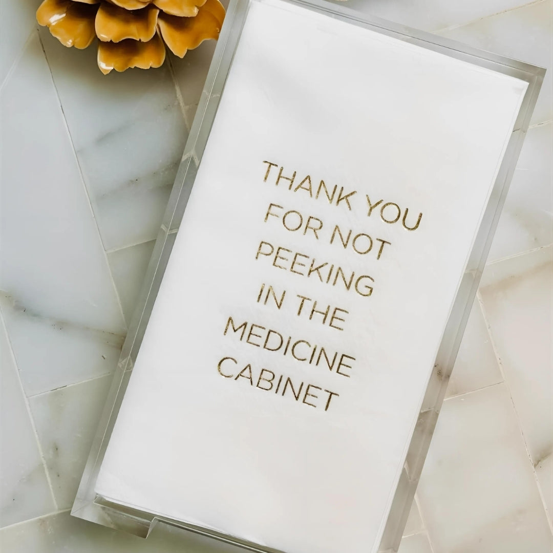 Thank You For Not Peeking…Guest Towel Hostess Set