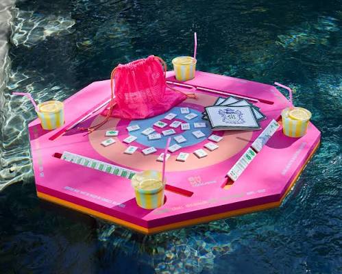 Pink Aqua Jong Pool Mat