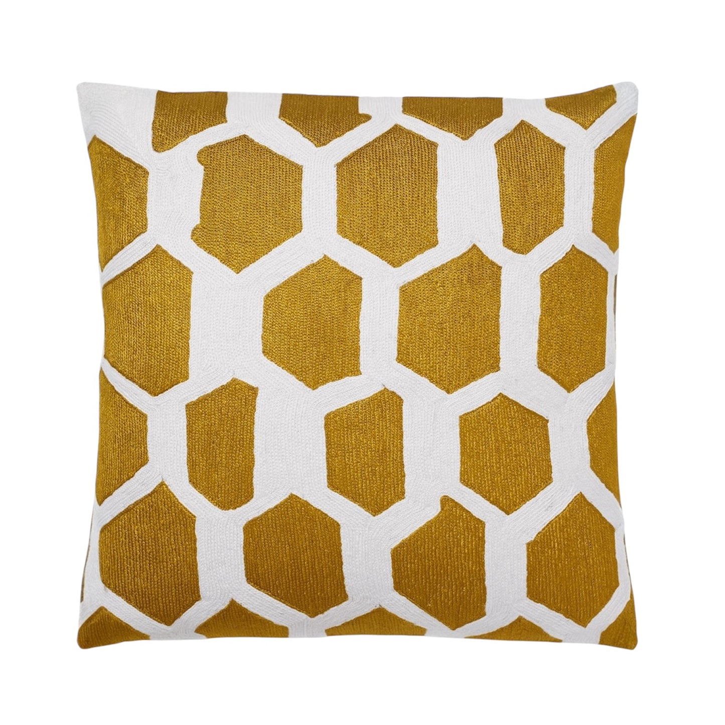 Quartz Embroidered Pillow - Cream / Gold Rayon