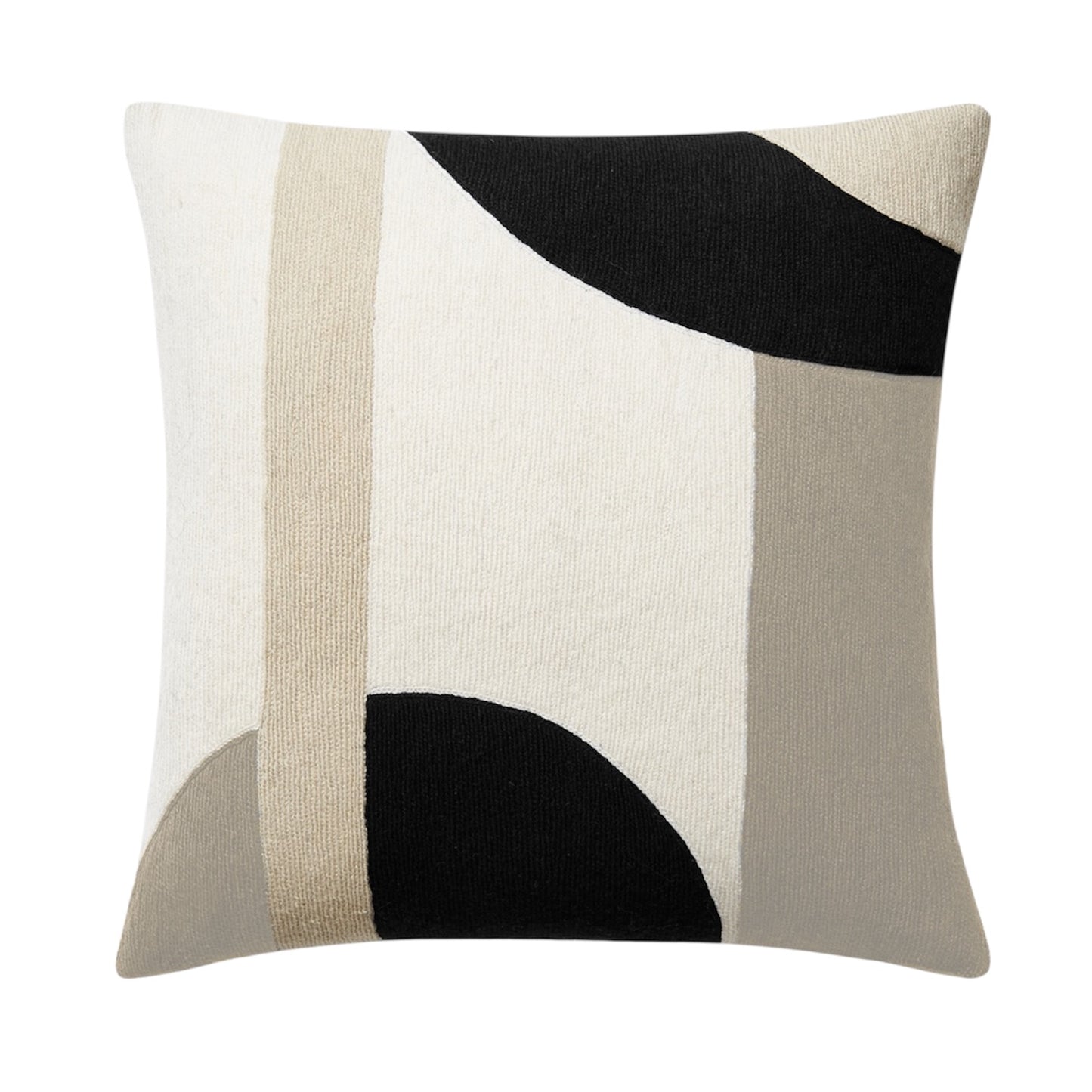 Luna Embroidered Pillow - Cream / Smoke/ Black/ Oyster