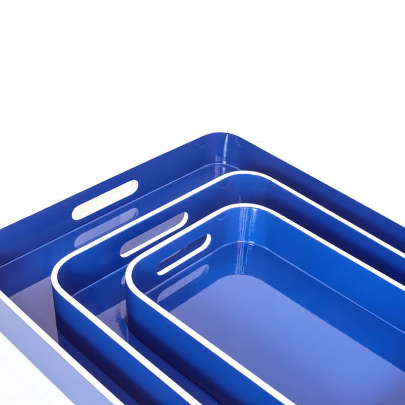 Navy Lacquer Tray