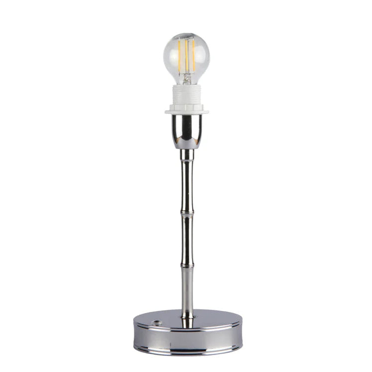 Silver Bamboo Rechargeable Lamp Base