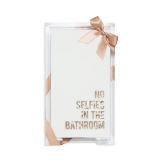 No Selfies In The Bathroom Guest Towel Hostess Set