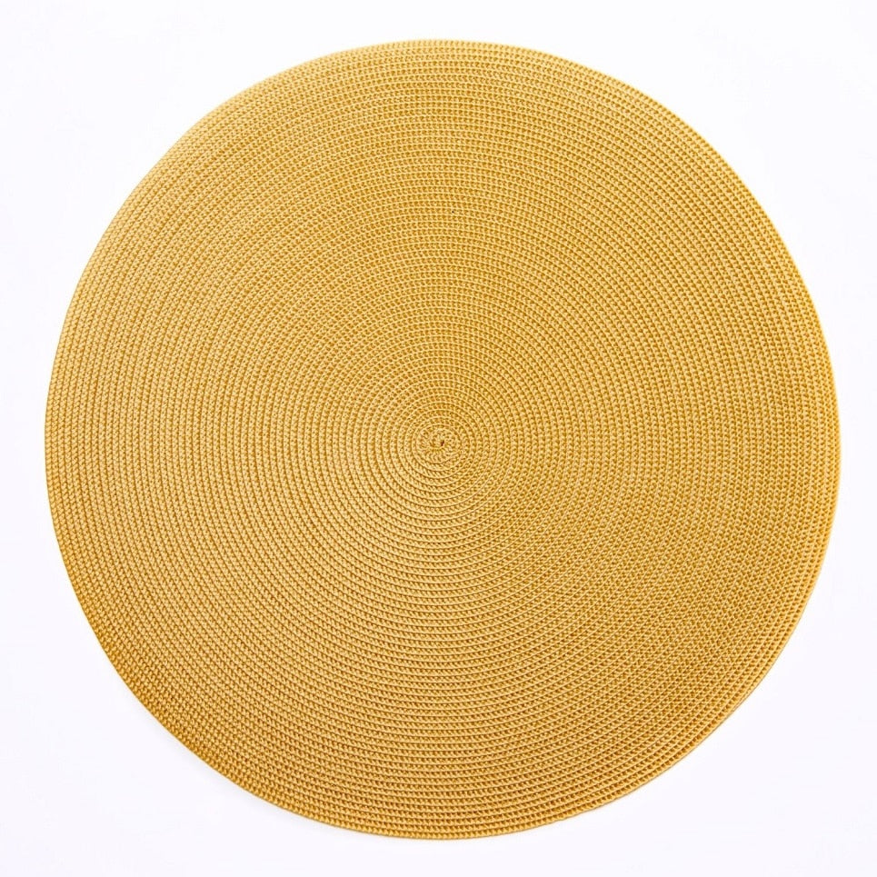 Braided Round Placemats, S/4