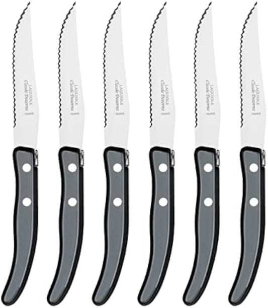 Berlingot Steak Knives with Grey Handles
