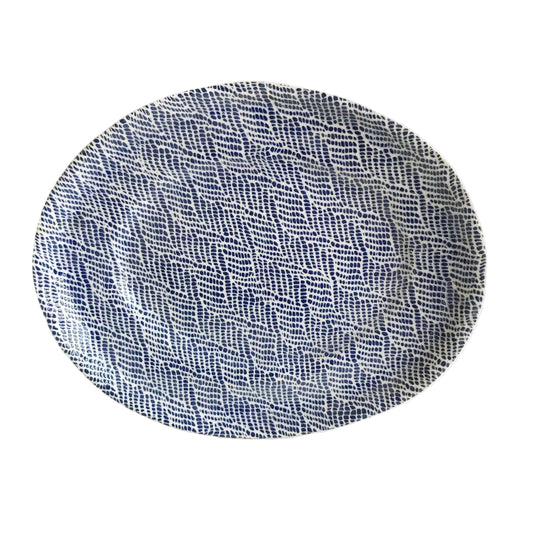 Banquet Oval, Cobalt Braid