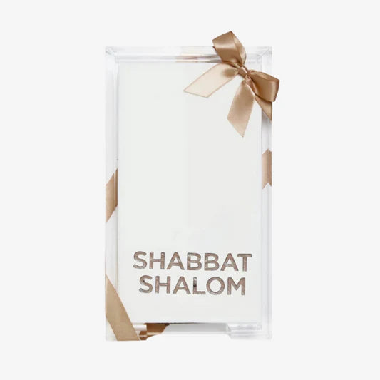 Shabbat Shalom Guest Towel Hostess Set