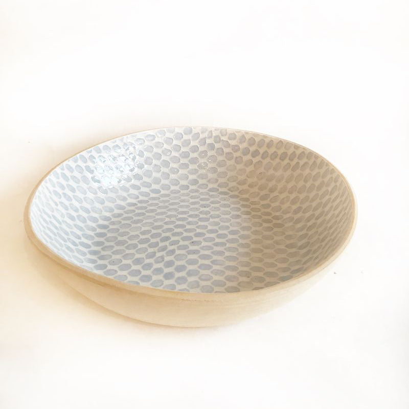 Medium Serving Bowl, Opal Dot