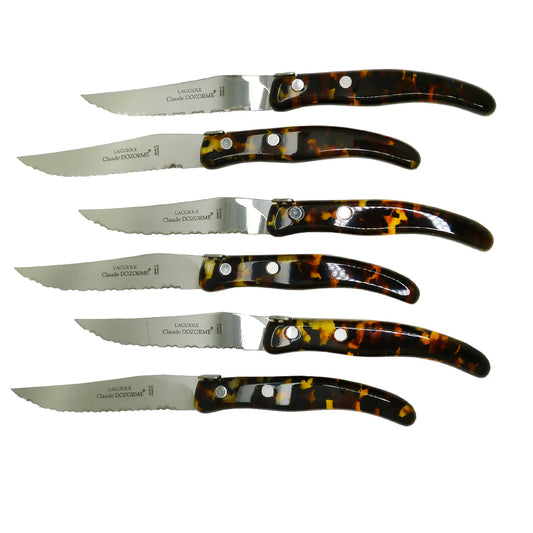 Berlingot Steak Knives with Tortoise Handles