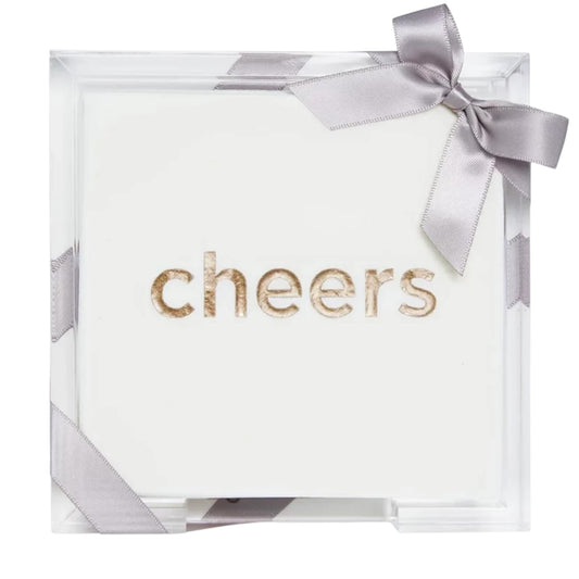 Cheers Cocktail Napkin Hostess Set