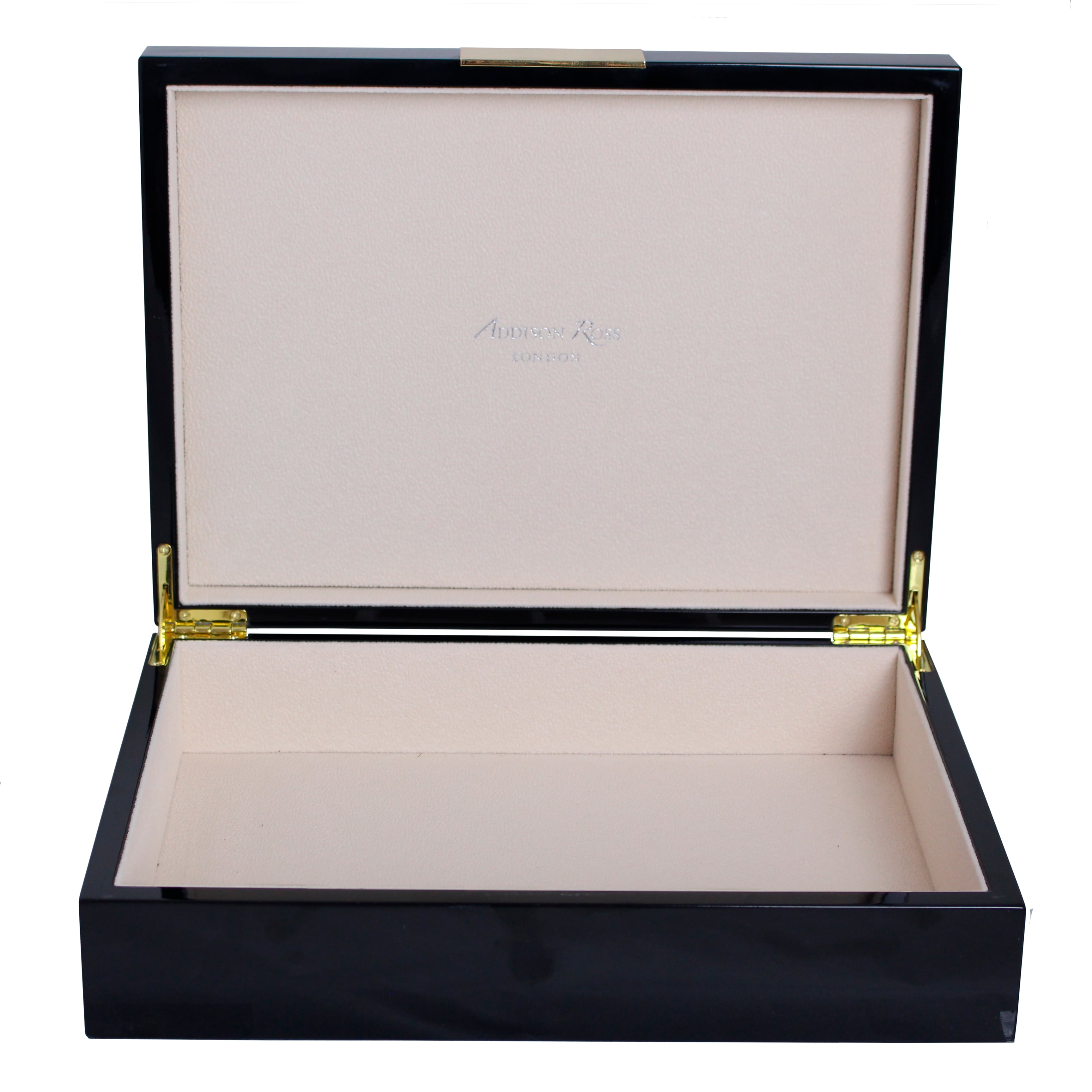 Black Lacquer Storage Box With Gold Trim – DSF Home