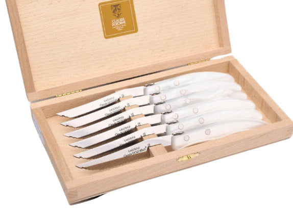 Berlingot Steak Knives, White