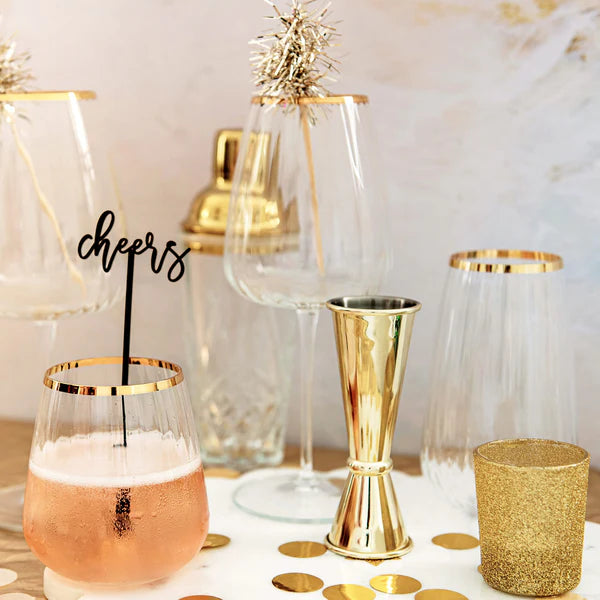 Francesca Gold Water Glass (Set of 4)