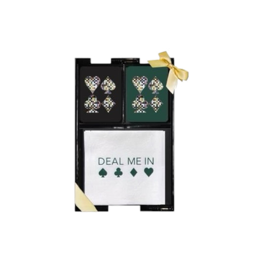 "Deal Me In" Lacquer Game Time Gift Set