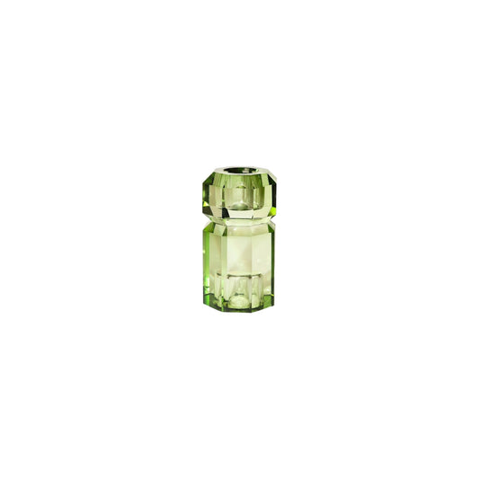 Crystal Candle Holder, Olive