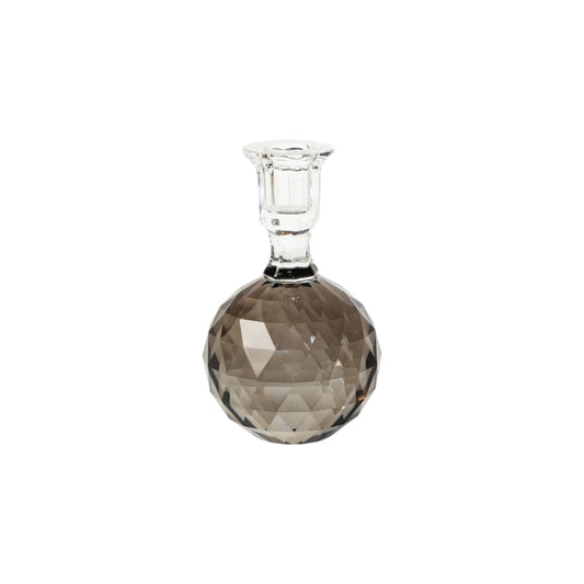 Crystal Candle Holder, Grey