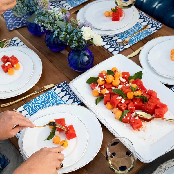 Lastra Melamine White Rectangular Platter