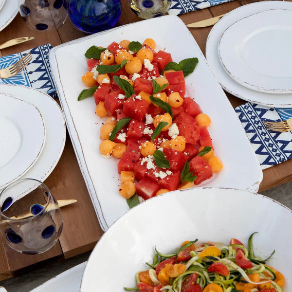 Lastra Melamine White Rectangular Platter