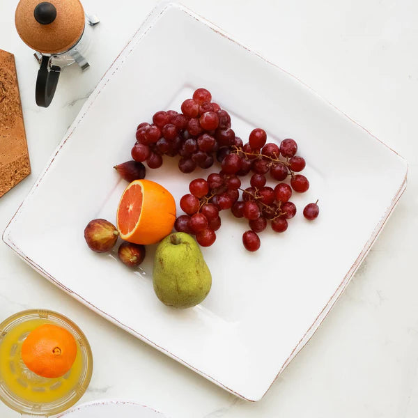 Lastra Melamine White Square Platter