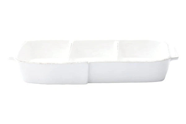 Lastra Melamine White 3-Part Server