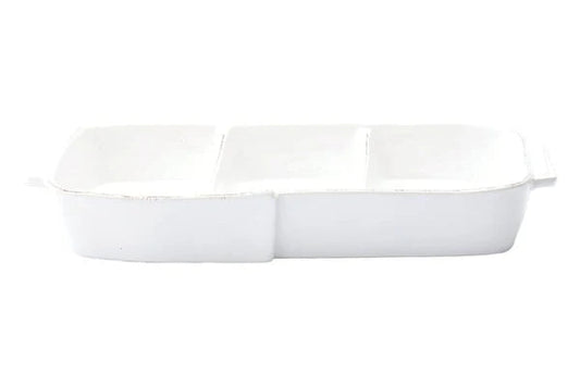 Lastra Melamine White 3-Part Server