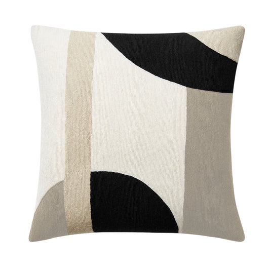 Luna Embroidered Pillow -  Cream / Smoke/ Black/ Oyster