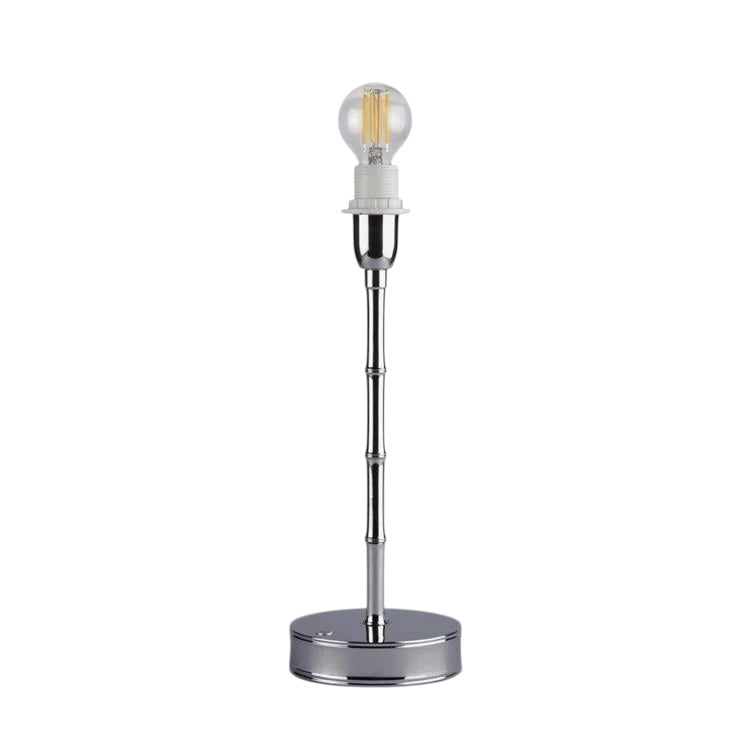 Silver Bamboo Rechargeable Lamp Base