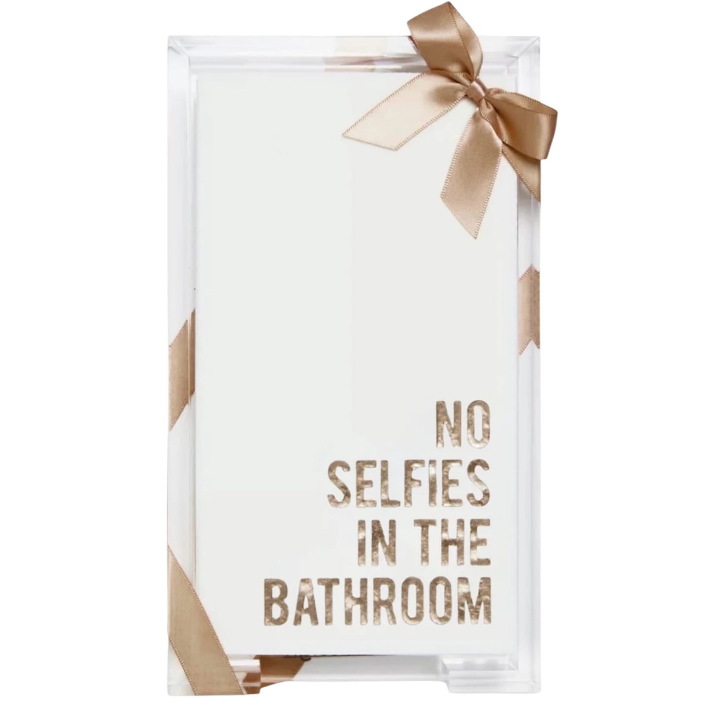 No Selfies In The Bathroom Guest Towel Hostess Set