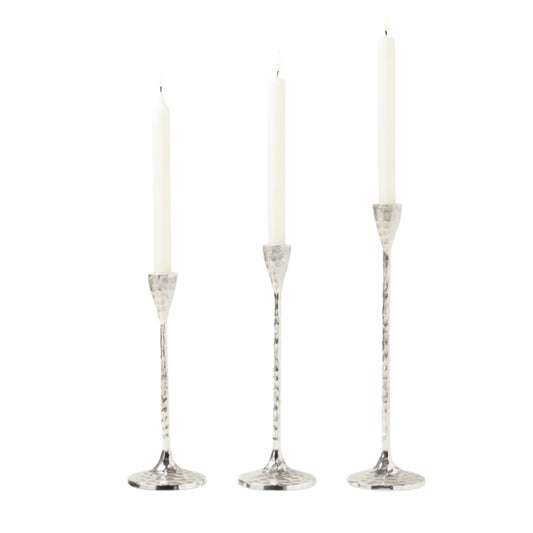 Alina Silver Candleholder Set