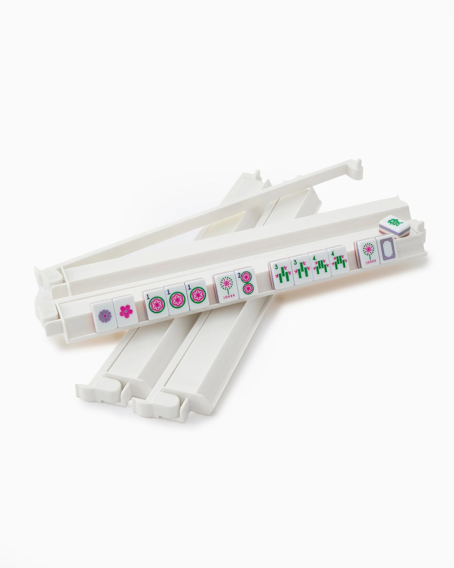 White Acrylic Rack and Pushers Set
