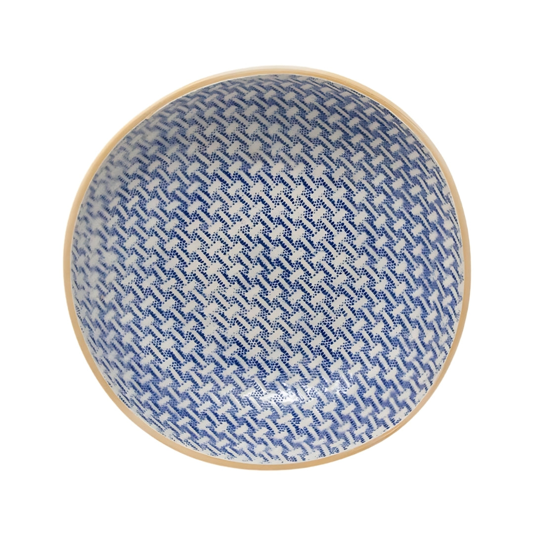 Medium Serving Bowl, Cobalt Wicker