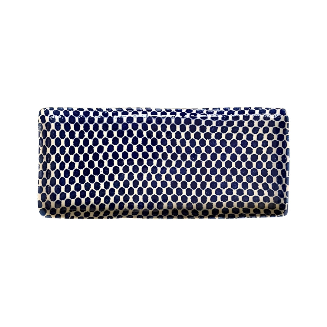 Tart Tray, Cobalt Dot