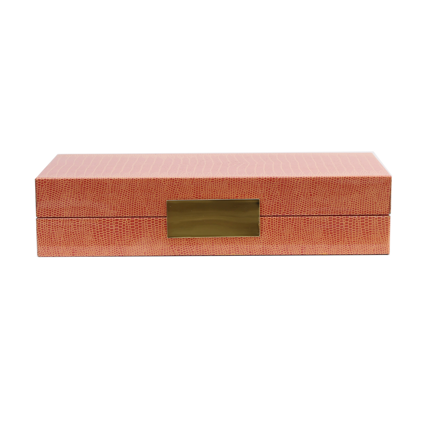 Orange Croc Box with Gold