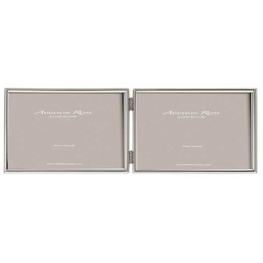 Fine Edged Silver Double Photo Frame