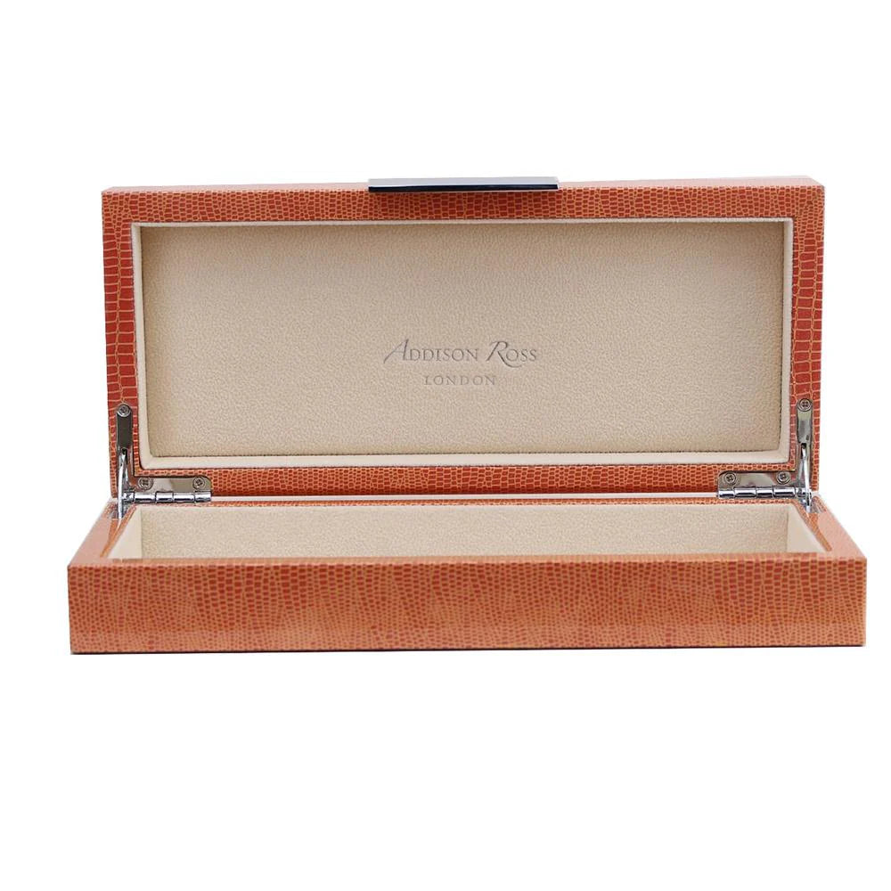 Orange Croc Box with Gold