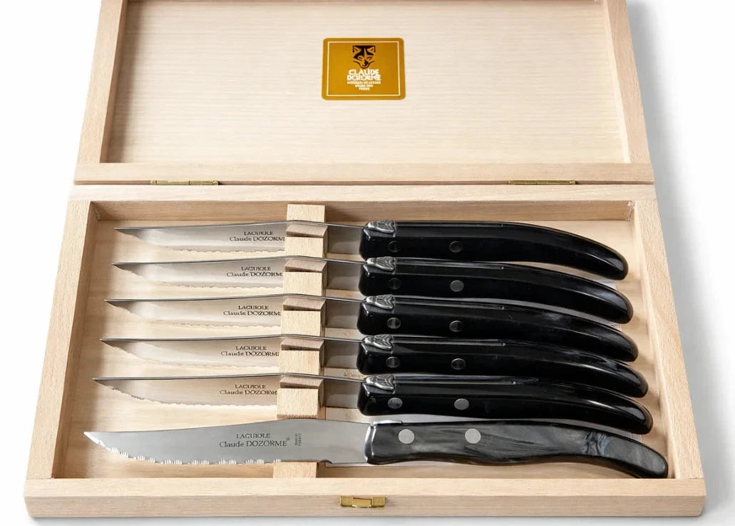Berlingot Steak Knives with Grey Handles