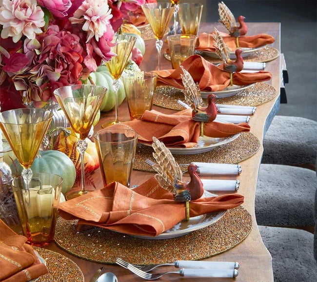 Gobble Napkin Ring in Multi, S/4