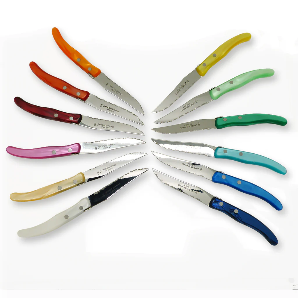 Berlingot Steak Knives in Assorted Colors