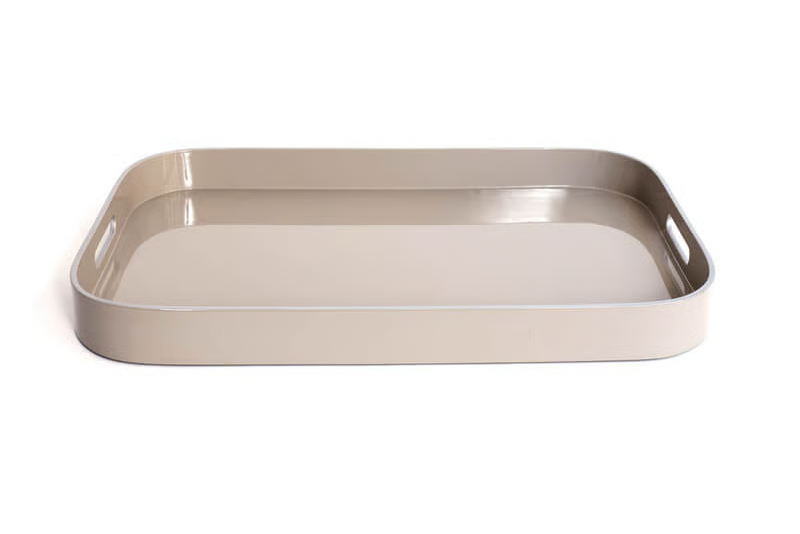 Silver & Gray Lacquer Tray