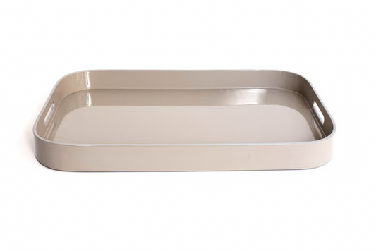 Silver & Gray Lacquer Tray
