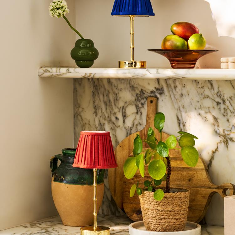 Gold Bamboo Rechargeable Lamp Base