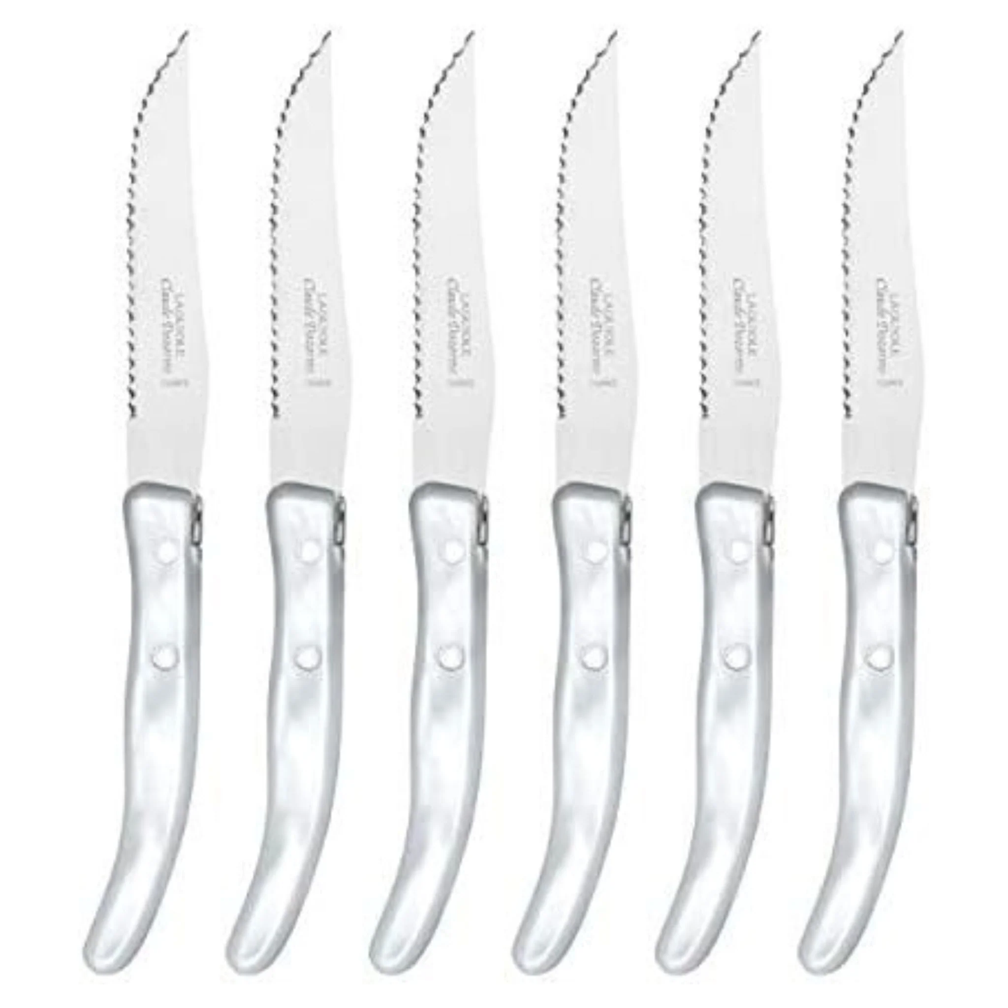Berlingot Steak Knives, White