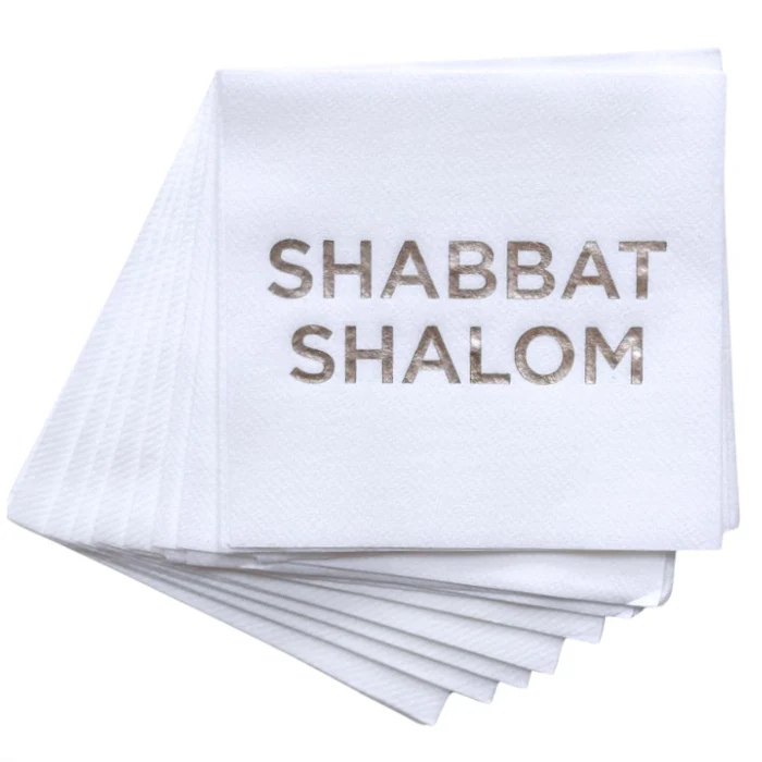Shabbat Shalom Cocktail Napkins