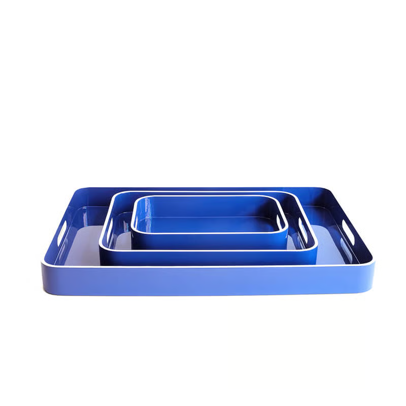 Navy Lacquer Tray